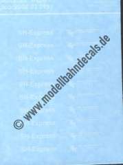 Nass-Schiebebilder: Sonderangebot Spur TT: SH-Express und Mein Weg; Artikel-Nummer: 19168