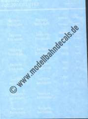 Nass-Schiebebilder: Sonderangebot Spur H0: Deutsche Reichsbahn + Wagengattungen. Artikel-Nummer: 19177
