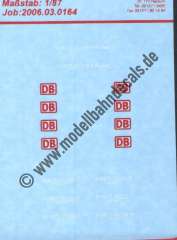 Nass-Schiebebilder: Sonderangebot Spur H0: DB-AG WLAB-Anschriften. Artikel-Nummer: 19178
