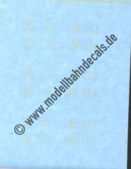 Nass-Schiebebilder: Sonderangebot Spur N: Wagennnummern+ DB-Logo+Klassenziffern Byg/AByg-Wagen, Elfenbein, Artikel-Nummer: 19201
