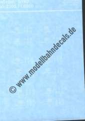 Nass-Schiebebilder: Sonderangebot Spur N: Wagennnummern+ DB-Logo+Klassenziffern Byg/AByg-Wagen, Weiss, Artikel-Nummer: 19202