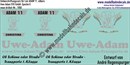 "Nass-Schiebebilder: Umbeschriftungssatz für Lok ADAM 11 (Christina), Silbern, Uwe Adam EVU GmbH, Epoche 6. Artikel-Nummer: 1950"