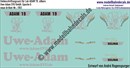 "Nass-Schiebebilder: Umbeschriftungssatz für Lok ADAM 19 (Selina), Silbern, Uwe Adam EVU GmbH, Epoche 6. Artikel-Nummer: 1951"
