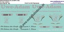"Nass-Schiebebilder: Umbeschriftungssatz für Lok ADAM 12 (Rex), Silbern, Uwe Adam EVU GmbH, Epoche 6. Artikel-Nummer: 1953"