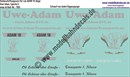 "Nass-Schiebebilder: Umbeschriftungssatz für Lok ADAM 10 (Anja), Silbern, Uwe Adam EVU GmbH, Epoche 6. Artikel-Nummer: 1955"
