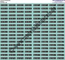 "Nass-Schiebebilder: Loknummern DR Kleindieselloks (100,101,102), Weiss auf Schwarz. Artikel-Nummer: 2000"