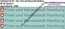 "Nass-Schiebebilder: Taufnamen für ICE ""Freie und Hansestadt Hamburg"", DB-AG, Epoche 5. Artikel-Nummer: 21003"
