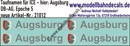 "Nass-Schiebebilder: Taufnamen für ICE ""Augsburg"", DB-AG, Epoche 5. Artikel-Nummer: 21012"