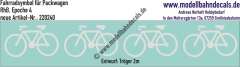 Nass-Schiebebilder: Fahrrad-Symbole für Packwagen der RhB (Rhätische Bahn), Epoche 4, Entwurf Tröger-2m, Artikel-Nummer: 220240