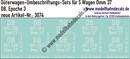 "Nass-Schiebebilder: 5x2 Umbeschriftungs-Sets für Güterwagen Gattung Omm 37, DB, Epoche 3. Artikel-Nummer: 3074"