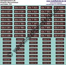 "Nass-Schiebebilder: 20x2 Güterwagennummern DB Fc 90 , Weiss auf Braun. Artikel-Nummer: 3153"