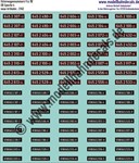 "Nass-Schiebebilder: 20x2 Güterwagennummern DB Fcs 90 , Weiss auf Braun, Längsträger Weiss auf Schwarz. Artikel-Nummer: 3162"