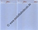"Nass-Schiebebilder: 35x2 Güterwagennummern (Längsträger) DB Fcs 90 , Weiss (Auslaufartikel - kann nicht neu aufgelegt werden). Artikel-Nummer: 3163"