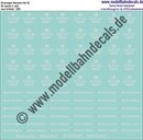 "Nass-Schiebebilder: 20x2 Güterwagennummern DB Kds 56, Weiss . Artikel-Nummer: 3200"