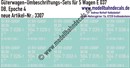 "Nass-Schiebebilder: 5x2 Umbeschriftungs-Sets für Güterwagen Gattung E 037, DB, Epoche 4. Artikel-Nummer: 3307"