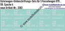 "Nass-Schiebebilder: 5x2 Umbeschriftungs-Sets für Kesselwagen 070 ..., DB, Epoche 4. Artikel-Nummer: 3383"