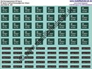 "Nass-Schiebebilder: 20x2 Güterwagennummern DB Pwgs 44, (Weiss auf Chromoxydgrün bzw. Schwarz). Artikel-Nummer: 3401"