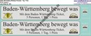 "Nass-Schiebebilder: ""Baden-Württemberg bewegt was. Typisch Baden-Württemberg: Mit dem Baden-Württemberg-Ticket, 5 Personen, 1 Tag, 1 Preis"" Baden-Württemberg-Werbung mit Loknummern 146 201-9. Artikel-Nummer: 5574"