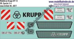 Nass-Schiebebilder: Mobilkran Krupp GTT 12. Artikel-Nummer: 6017