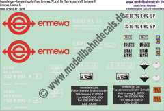 Nass-Schiebebilder: Kesselwagen-Komplettbeschriftung Ermewa, 71,4 hl, für Fluorwasserstoff, Variante B, Epoche 6, Artikel-Nummer: 6698