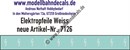 "Nass-Schiebebilder: 10 Stück Elektropfeile Weiss, Vorbildhöhe 125 mm; geeignet für Lokomotiven. Artikel-Nummer: 7126"