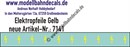 "Nass-Schiebebilder: 10 Stück Elektropfeile Gelb, Vorbildhöhe 125 mm; geeignet für Lokomotiven. Artikel-Nummer: 7141"