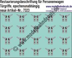 Nass-Schiebebilder: Restaurierungs-Decals für Personenwagen (Türgriffe). Artikel-Nummer: 7323