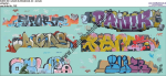 Nass-Schiebebilder: Graffiti-Set 3, artwork by @modernrail_dk - Jan Aude, Artikel-Nummer: 7432