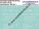 Nass-Schiebebilder: Güterwagen-Komplettbeschriftung KKt 46 - DB Epoche 3. Artikel-Nummer: 7555