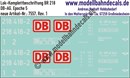"Nass-Schiebebilder: Lok-Komplettbeschriftung BR 218, DB-AG, Epoche 5. Artikel-Nummer: 7557"