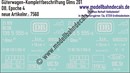 Nass-Schiebebilder: Güterwagen-Komplettbeschriftung Glms 201 - DB Epoche 4. Artikel-Nummer: 7560