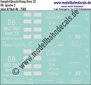 "Nass-Schiebebilder: Güterwagen-Komplettbeschriftung Omm 52 - DB, Epoche 3. Artikel-Nummer: 7569"