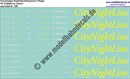 "Nass-Schiebebilder: Personenwagen-Komplettbeschriftung CityNightLine (CNL), Bvcmz (3 Wagen), Epoche 4. Artikel-Nummer: 7580"