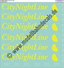 "Nass-Schiebebilder: Personenwagen-Komplettbeschriftung CityNightLine (CNL), WLABm (3 Wagen), Epoche 4. Artikel-Nummer: 7582"