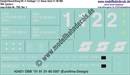 Nass-Schiebebilder: Komplettbeschriftung für einen UIC-X-Vorläufer 1./2.-Klasse der ÖBB (Serie 31-80 500), Eurofima-Design. Artikel-Nummer: 7593