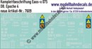 "Nass-Schiebebilder: Güterwagen-Komplettbeschriftung Eaos-x 075, DB, Epoche 4. Artikel-Nummer: 7609"