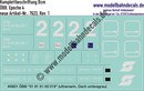 Nass-Schiebebilder: Komplettbeschriftung ÖBB Bcm 51-50 019 Epoche 4b - die Beschriftung hat einen Wagen in Ultramarinblau mit umbragrauem Dach zum Vorbild.