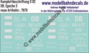 Nass-Schiebebilder: Güterwagen-Komplettbeschriftung O 02 - DB Epoche 3. Artikel-Nummer: 7670