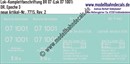Nass-Schiebebilder: Lok-Komplettbeschriftung BR 07 (Lok 07 1001) - DR Epoche 3. Artikel-Nummer: 7715