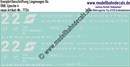 "Nass-Schiebebilder: Personenwagen-Komplettbeschriftung Bo (Liegewagen), ÖBB, Epoche 4. Artikel-Nummer: 7724"