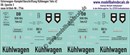"Nass-Schiebebilder: Güterwagen-Komplettbeschriftung Kühlwagen Tehs 42, DB, Epoche 3. Artikel-Nummer: 7744"