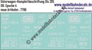 "Nass-Schiebebilder: Güterwagen-Komplettbeschriftung Gls 205, DB, Epoche 4. Artikel-Nummer: 7780"