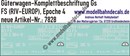 "Nass-Schiebebilder: Güterwagen-Komplettbeschriftung Gs, FS (RIV-EUROP), Epoche 4. Artikel-Nummer: 7828"