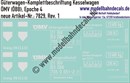 "Nass-Schiebebilder: Güterwagen-Komplettbeschriftung Kesselwagen, ÖMV (ÖBB), Epoche 4. Artikel-Nummer: 7829"
