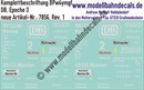 "Nass-Schiebebilder: Personenwagen-Komplettbeschriftung BPw4ymgf, DB, Epoche 3. Artikel-Nummer: 7856"