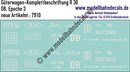"Nass-Schiebebilder: Güterwagen-Komplettbeschriftung R 30, DB, Epoche 3. Artikel-Nummer: 7910"