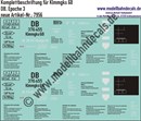 "Nass-Schiebebilder: Güterwagen-Komplettbeschriftung Klmmgks 68, DB, Epoche 3. Artikel-Nummer: 7956"