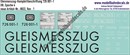 "Nass-Schiebebilder: Gleismesszug Komplettbeschriftung 726 001-2, DB, Epoche 4. Artikel-Nummer: 8022"