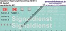 "Nass-Schiebebilder: Signaldienst Komplettbeschriftung 740 001-3, DB-AG, Epoche 5. Artikel-Nummer: 8023"