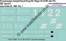 "Nass-Schiebebilder: Personenwagen Komplettbeschriftungen für ÖBB AB RIC-Wagen 39-40 007 oder 010, ÖBB, Epoche 4. Artikel-Nummer: 8087"